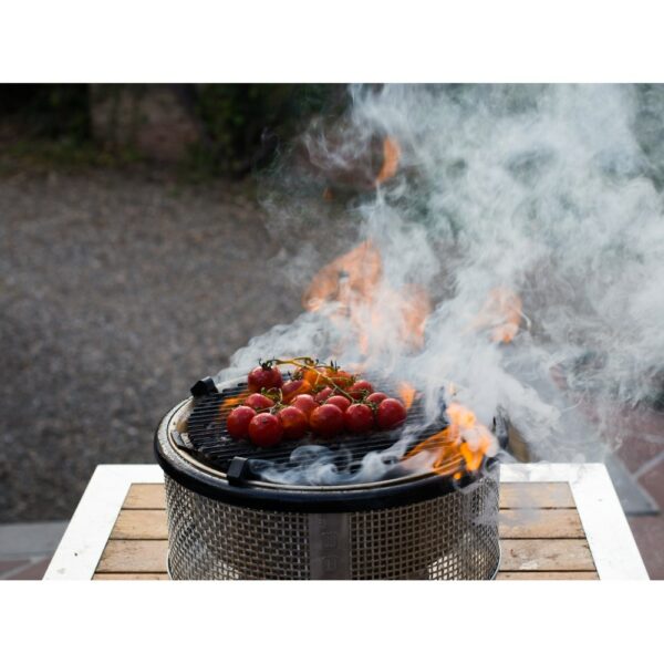 Tomatoes flambeed on the Cobb Charcoal bbq-1000x1000w (1)