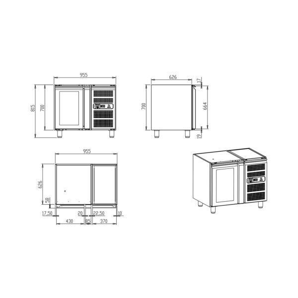 THERMOGATZ ΨΥΓΕΙΟ INOX & ΜΗΧΑΝΗ T R290 - χωρίς πάγκο - Image 4